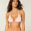 Haut de bikini triangle multi-positions scintillant