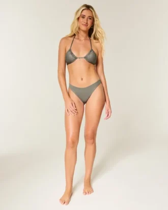 Haut de bikini triangle multi-positions scintillant