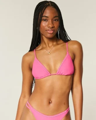 Haut de bikini triangle orné