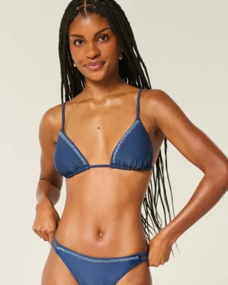 Haut de bikini triangle orné