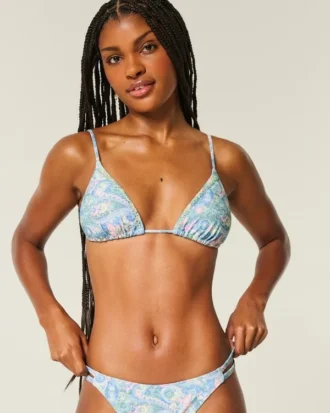 Haut de bikini triangle orné