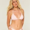 Haut de bikini triangle à paillettes style crochet Haut de bikini triangle à paillettes style crochet