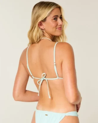 Haut de bikini triangle à perles et bretelles
