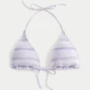 Haut de bikini triangle à smocks et dos nu Haut de bikini triangle à smocks et dos nu