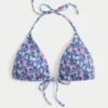Haut de bikini triangle à smocks et dos nu Haut de bikini triangle à smocks et dos nu