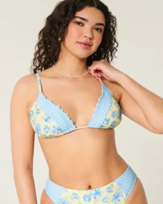 Haut de bikini triangle à volants