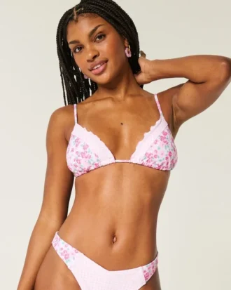 Haut de bikini triangle à volants