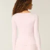 Haut sans coutures à encolure dégagée Haut sans coutures à encolure dégagée