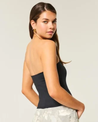 Haut tube en tissu extensible et sans coutures