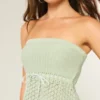Haut tube sans bretelles style crochet Haut tube sans bretelles style crochet