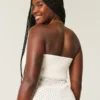 Haut tube sans bretelles style crochet Haut tube sans bretelles style crochet