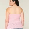 Haut tube sans bretelles style crochet Haut tube sans bretelles style crochet