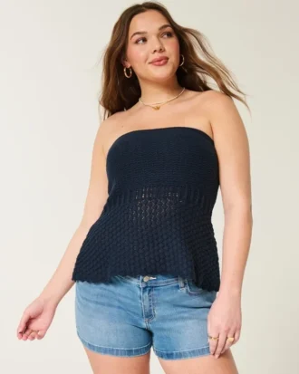 Haut tube style pull au crochet Haut tube style pull au crochet