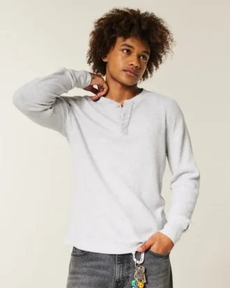 Henley thermique décontracté