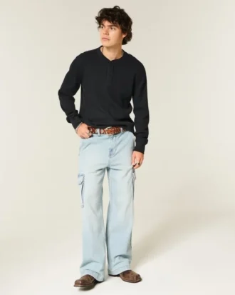 Henley thermique décontracté