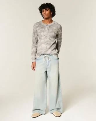 Henley thermique décontracté