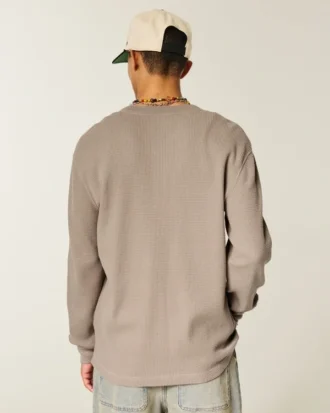 Henley thermique décontracté