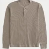 Henley thermique décontracté Henley thermique décontracté