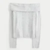 Hollister Pull confortable à épaules dénudées et mailles bouclées Hollister Pull confortable à épaules dénudées et mailles bouclées