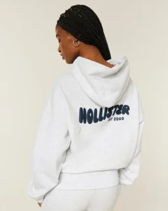 Hollister Sweat à capuche oversize avec logo graphique Feel Good