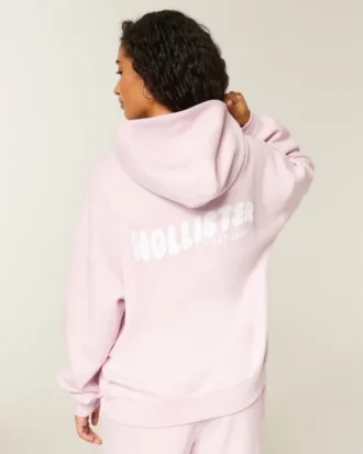 Hollister Sweat à capuche oversize avec logo graphique Feel Good