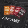 Hollister x Taco Bell Jean baggy noir délavé avec broderies graphiques Hollister x Taco Bell Jean baggy noir délavé avec broderies graphiques