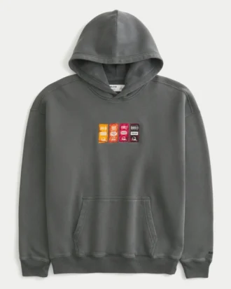 Hollister x Taco Bell Sweat à capuche graphique Boxy