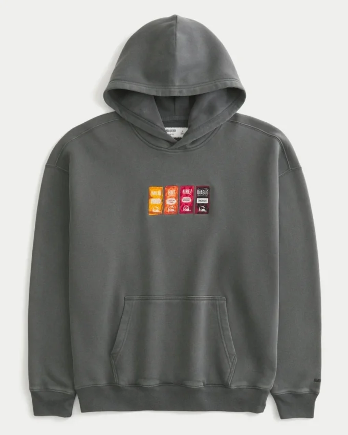 Hollister x Taco Bell Sweat à capuche graphique Boxy Hollister x Taco Bell Sweat à capuche graphique Boxy