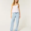 Jean ample taille basse délavé clair Jean ample taille basse délavé clair