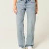 Jean ample taille basse délavage moyen Jean ample taille basse délavage moyen
