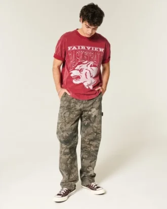 Jean baggy camouflage