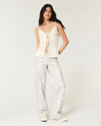 Jean baggy camouflage taille basse