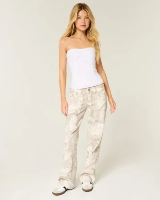 Jean baggy camouflage taille basse