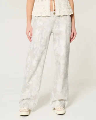 Jean baggy camouflage taille basse
