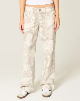Jean baggy camouflage taille basse