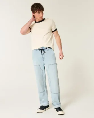 Jean baggy Carpenter délavé clair