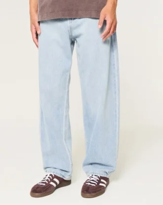 Jean baggy délavé clair