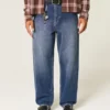 Jean baggy foncé délavé