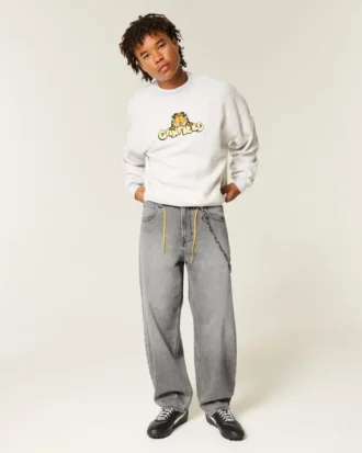Jean baggy gris