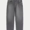 Jean baggy gris brodé et clouté Jean baggy gris brodé et clouté