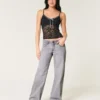 Jean baggy gris taille basse Jean baggy gris taille basse