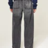 Jean baggy à motif cœur gris Jean baggy à motif cœur gris