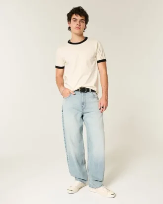 Jean baggy skater délavé clair