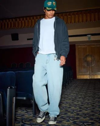 Jean baggy skater délavé clair