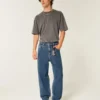 Jean baggy skater délavé moyen avec motif étoile Jean baggy skater délavé moyen avec motif étoile