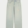 Jean baggy taille basse délavé clair Jean baggy taille basse délavé clair