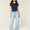 Jean baggy taille basse délavé clair Jean baggy taille basse délavé clair