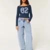 Jean baggy taille basse délavé clair Jean baggy taille basse délavé clair