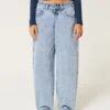 Jean baggy taille basse délavé clair Jean baggy taille basse délavé clair