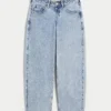 Jean baggy taille basse délavé clair Jean baggy taille basse délavé clair